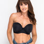 Ivory Rose Fuller Bust Moulded Multiway Strapless Bra In Black DD+
