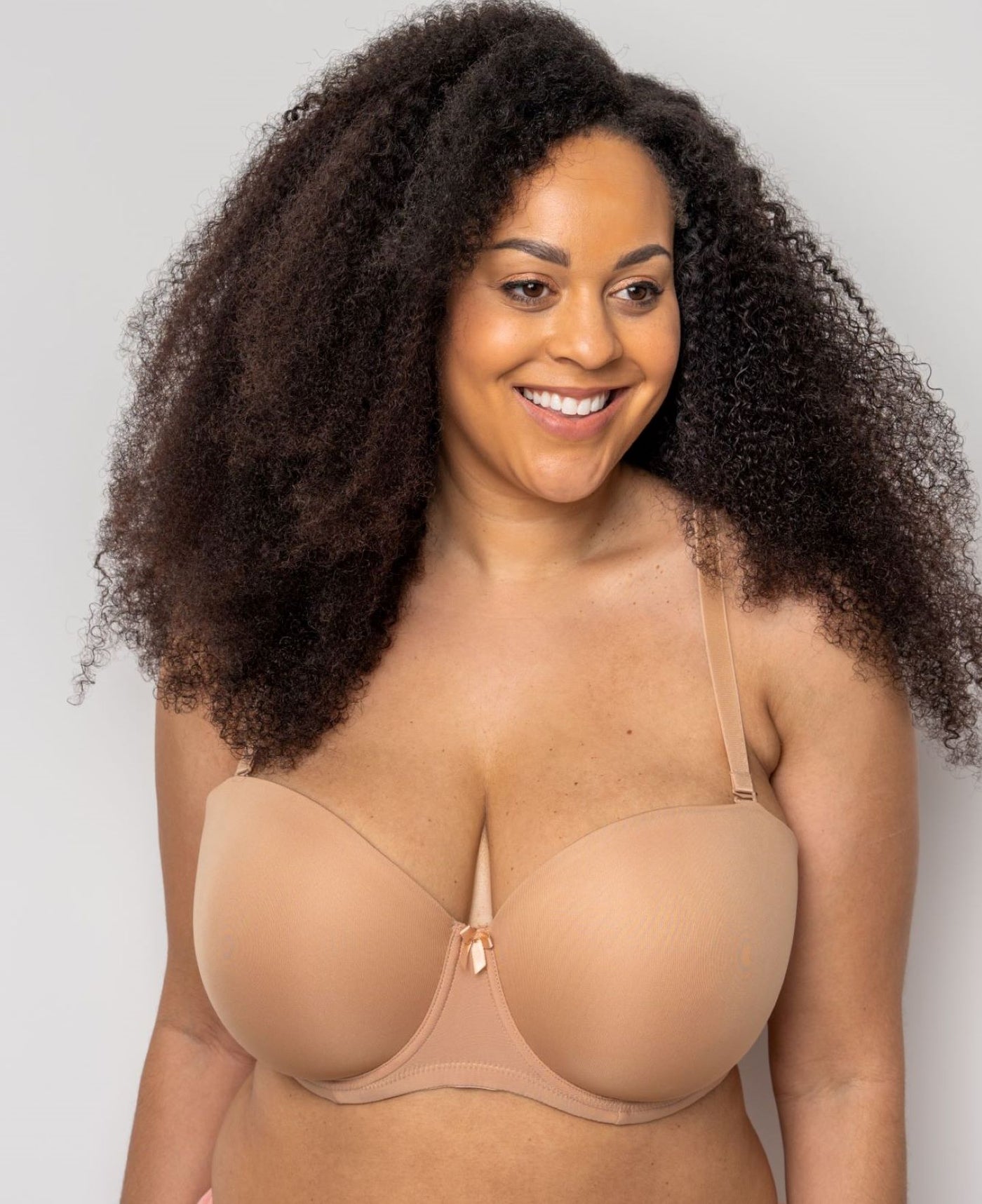 Ivory Rose Moulded Multiway Balconette Strapless Bra In Nude