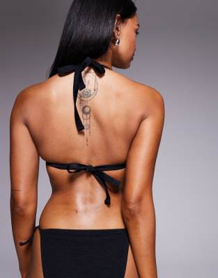 Tie Side Bikini Pant in Black – image 2 of 4
