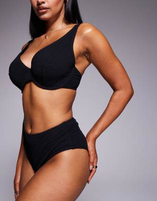 High Waist Bikini Pant in Black – image 1 of 4
