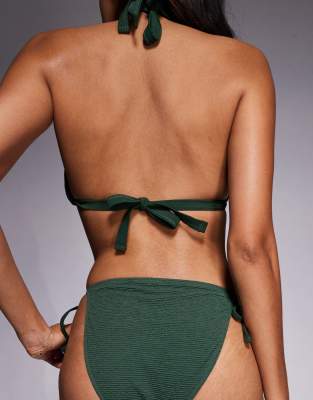 Tie Side Bikini Pant in Khaki – image 3 of 4