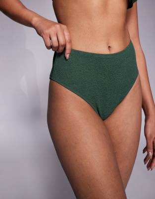 High Waist Leg Brief in Green – image 1 of 4