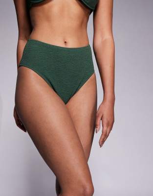 High Waist Leg Brief in Green – image 2 of 4