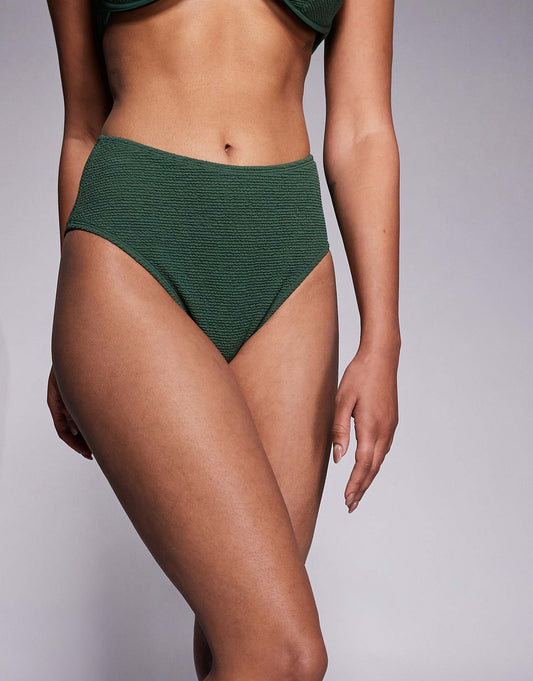 High Waist Leg Brief in Green — image 2 of 4