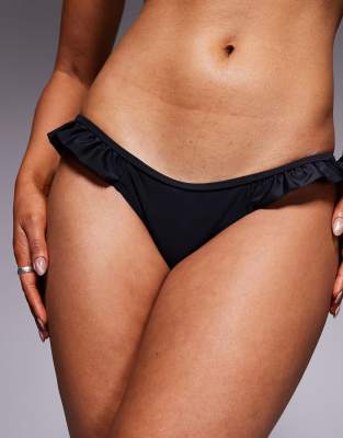 Frill Edge Pant in Black – image 2 of 4
