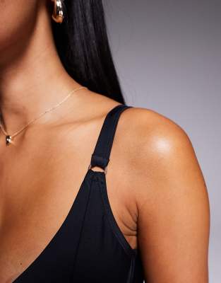 Underwired High Apex Black Bikini Top in Black – image 3 of 4