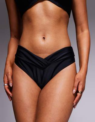 Twist Front High Waist Pant in Black – image 4 of 4