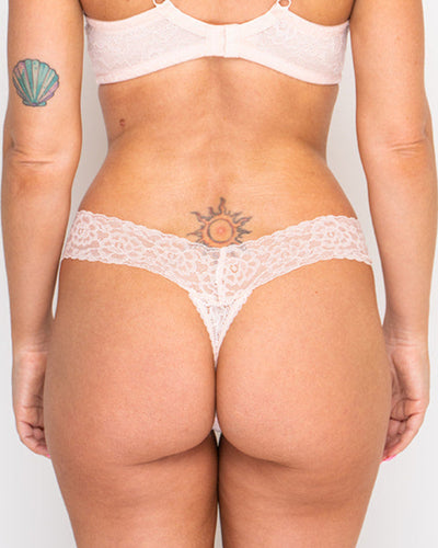 Pink Lace Thong