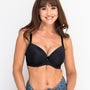 Ivory Rose Fuller Bust T Shirt Bra In Black DD+