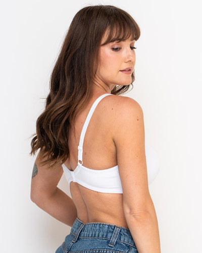 Fuller Bust Plain T Shirt Bra White