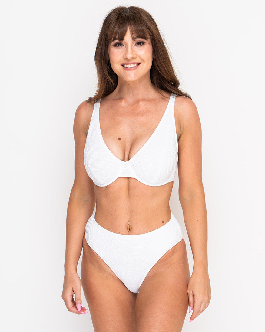 fuller bust white bikini