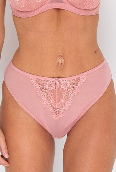 Ivory Rose High Waist High Leg Pant In Dusty Pink 1