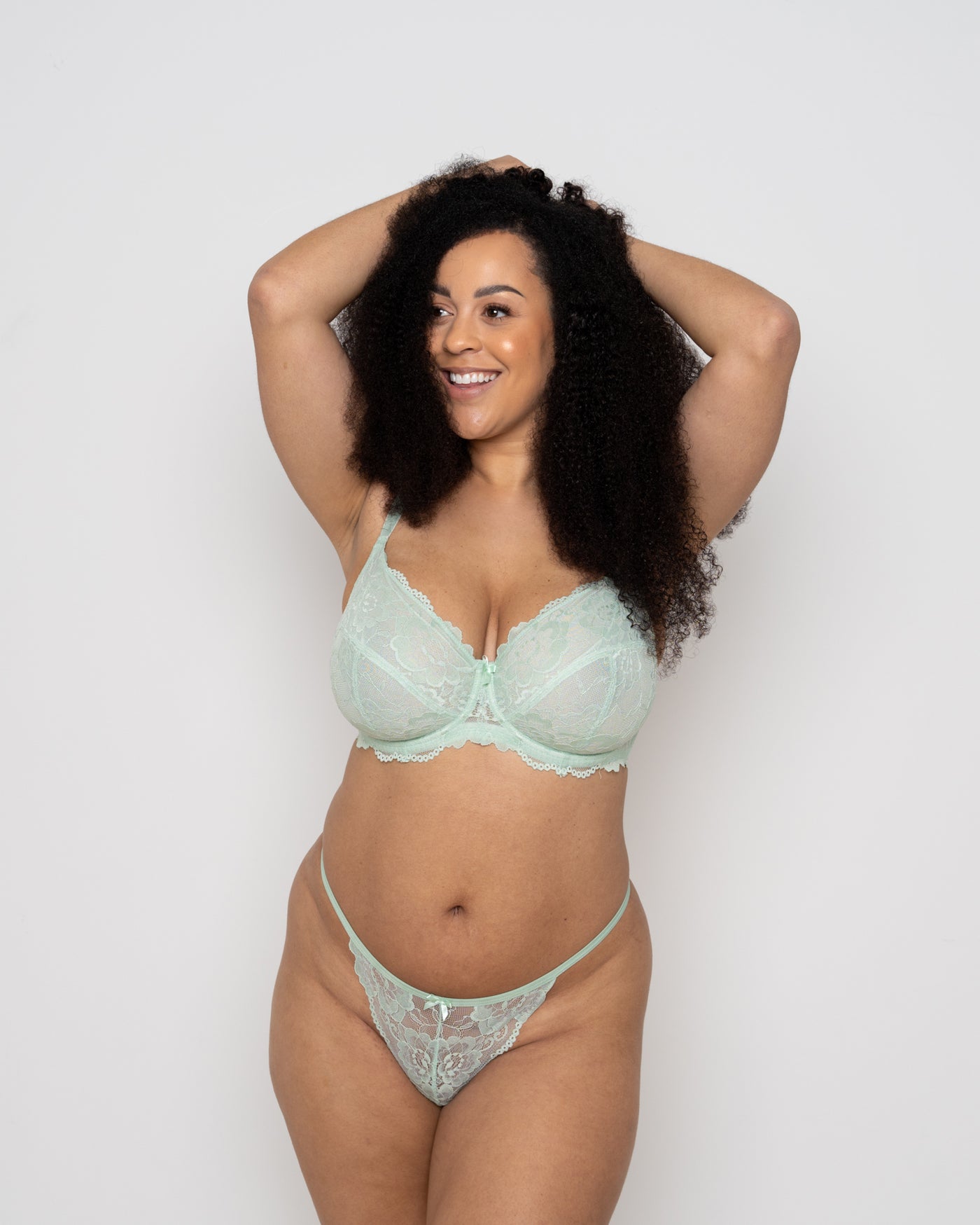 Ivory Rose Lace String in Sage Green 3