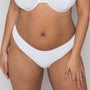 Ivory Rose Scrunch V Front Bikini Bottom In White