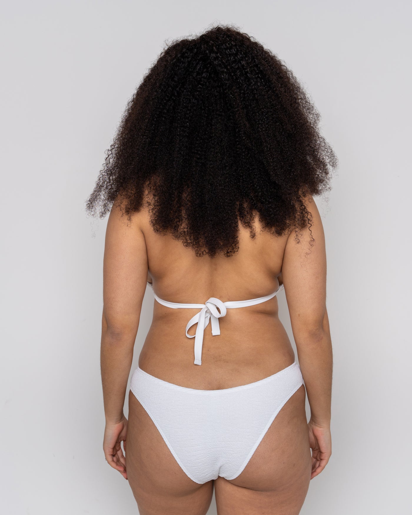 Ivory Rose Scrunch V Front Bikini Bottom In White 3